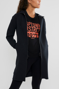 ジャケット・アウター THEREDTHREAD S w zip hoodie long black THEREDTHREAD / ザレッドスレッド】S w zip hoodie long