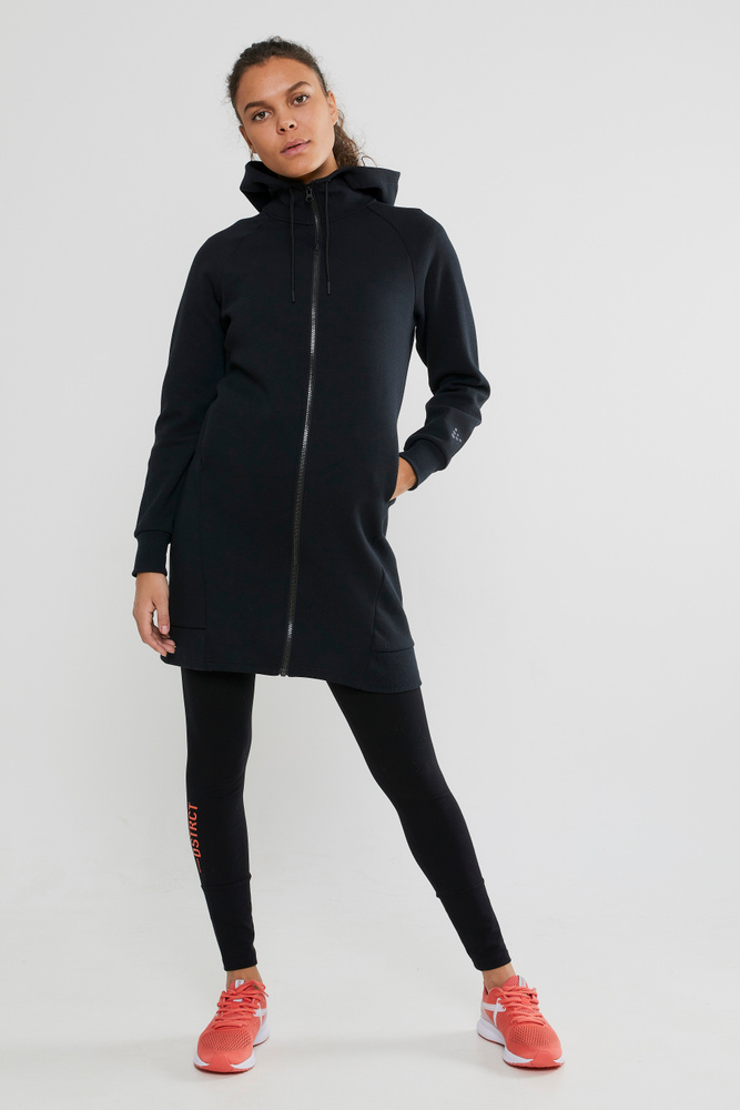ジャケット・アウター THEREDTHREAD S w zip hoodie long black THEREDTHREAD / ザレッドスレッド】S w zip hoodie long