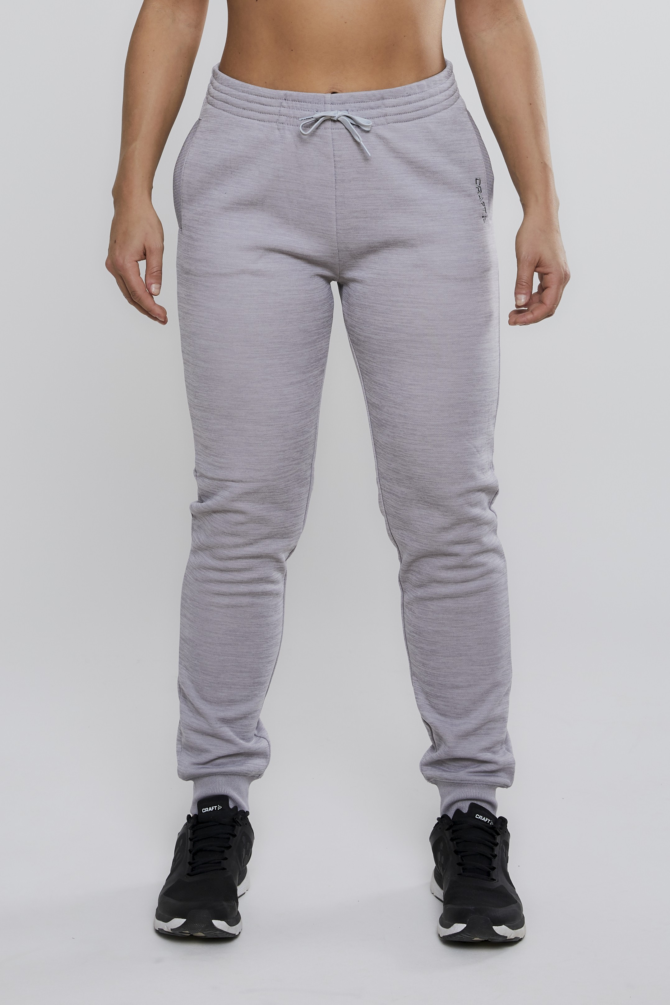Creased Pants with Drawstring - Gray melange - Ladies | H&M US