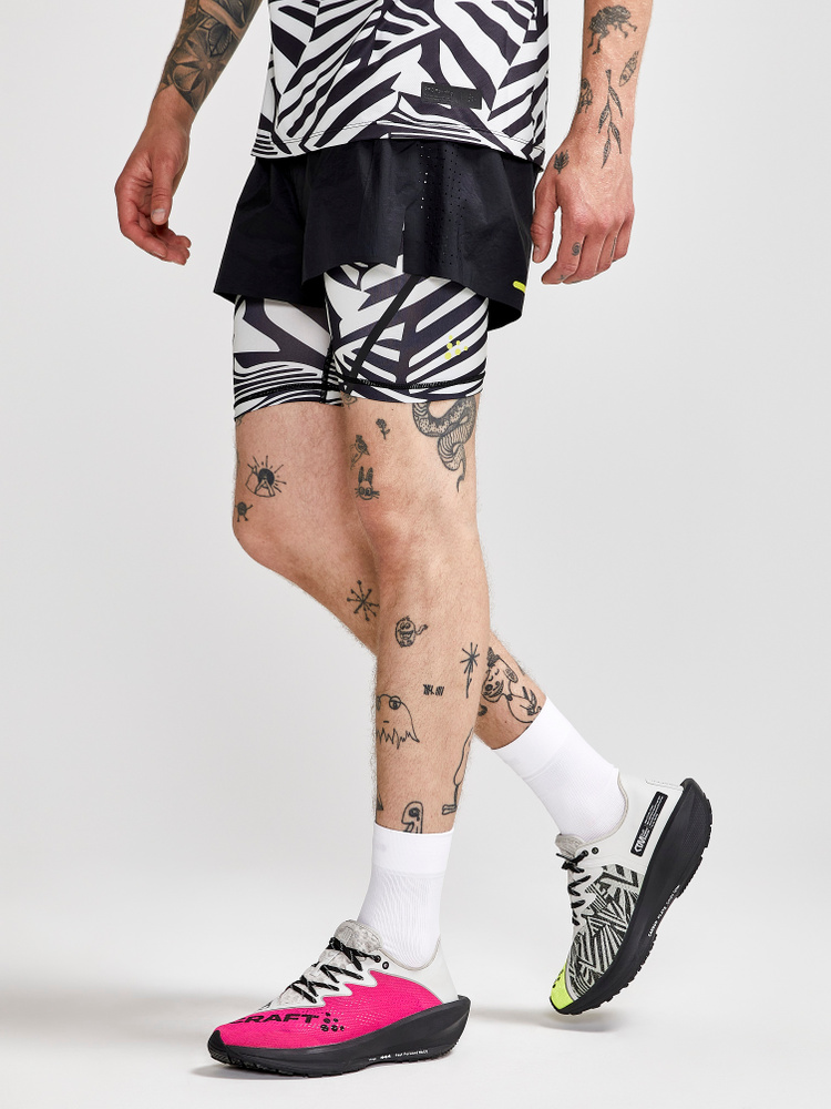 新品 タグ付き メゾンスペシャル Pinstripe Lace Shorts Lace Shorts