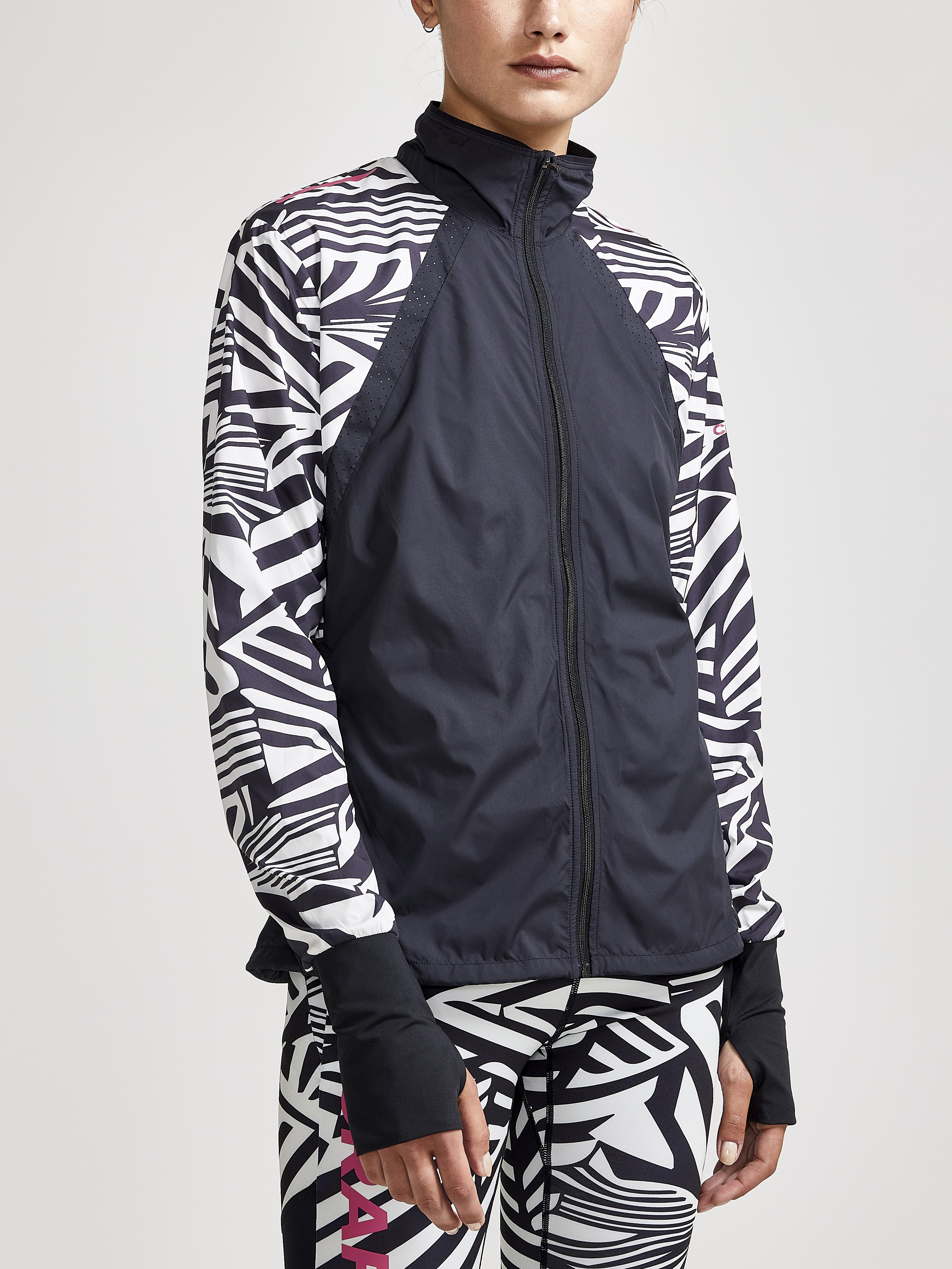 【保存版】 Dazzle Camo Sportswear Craft | Grey | W Jacket Wind ウォーキング・ランニングウェア