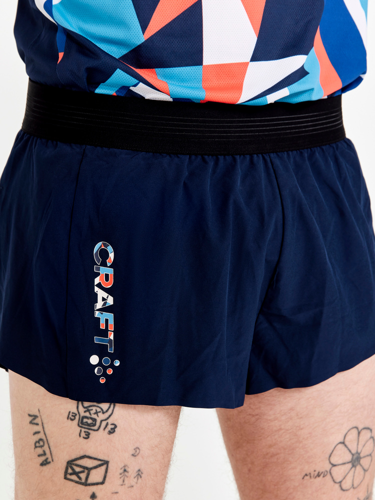 PRO Dazzle Camo Split Shorts M | Navy blue | Craft Sportswear