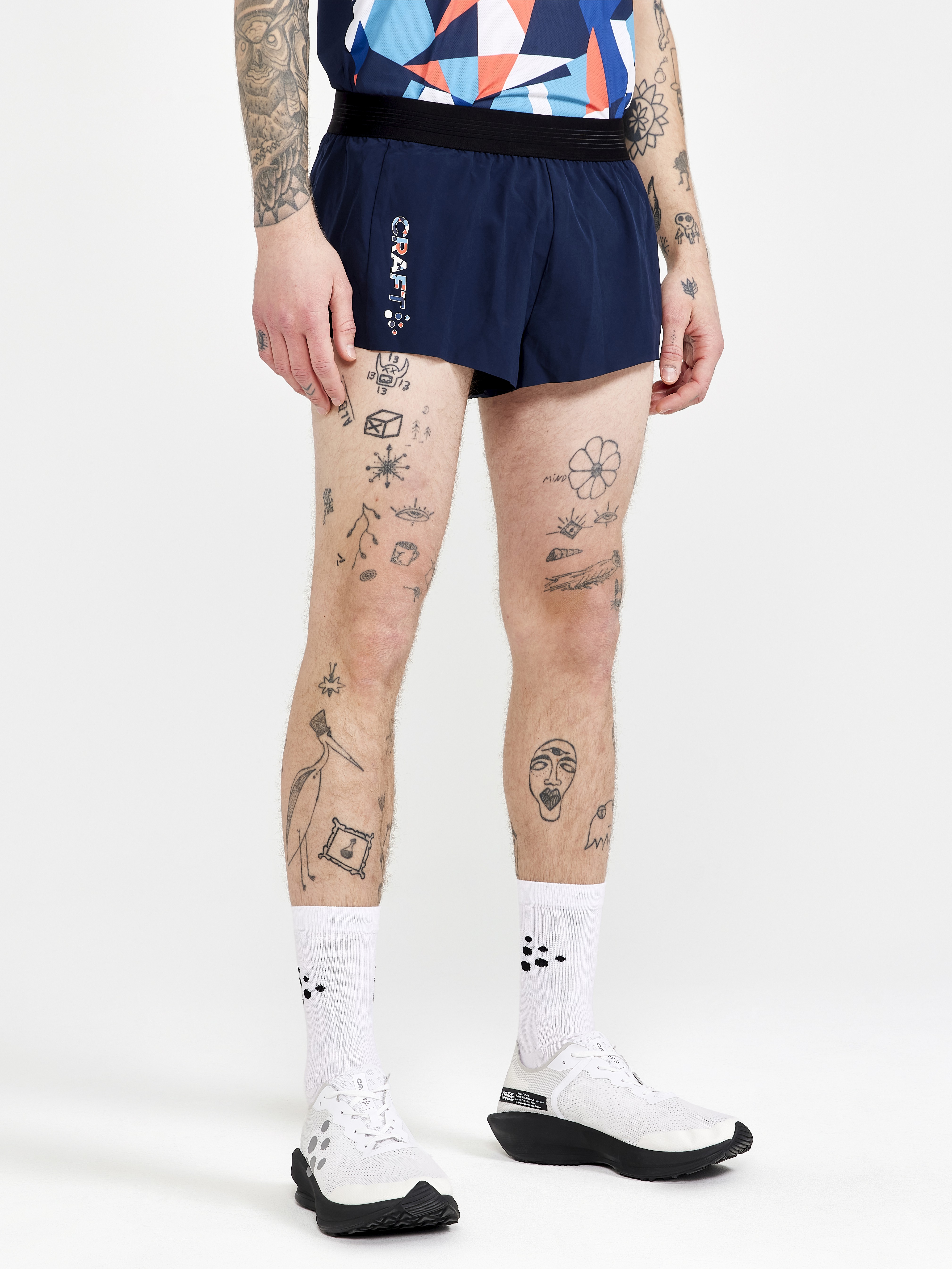 PRO Dazzle Camo Split Shorts M | Navy blue | Craft Sportswear