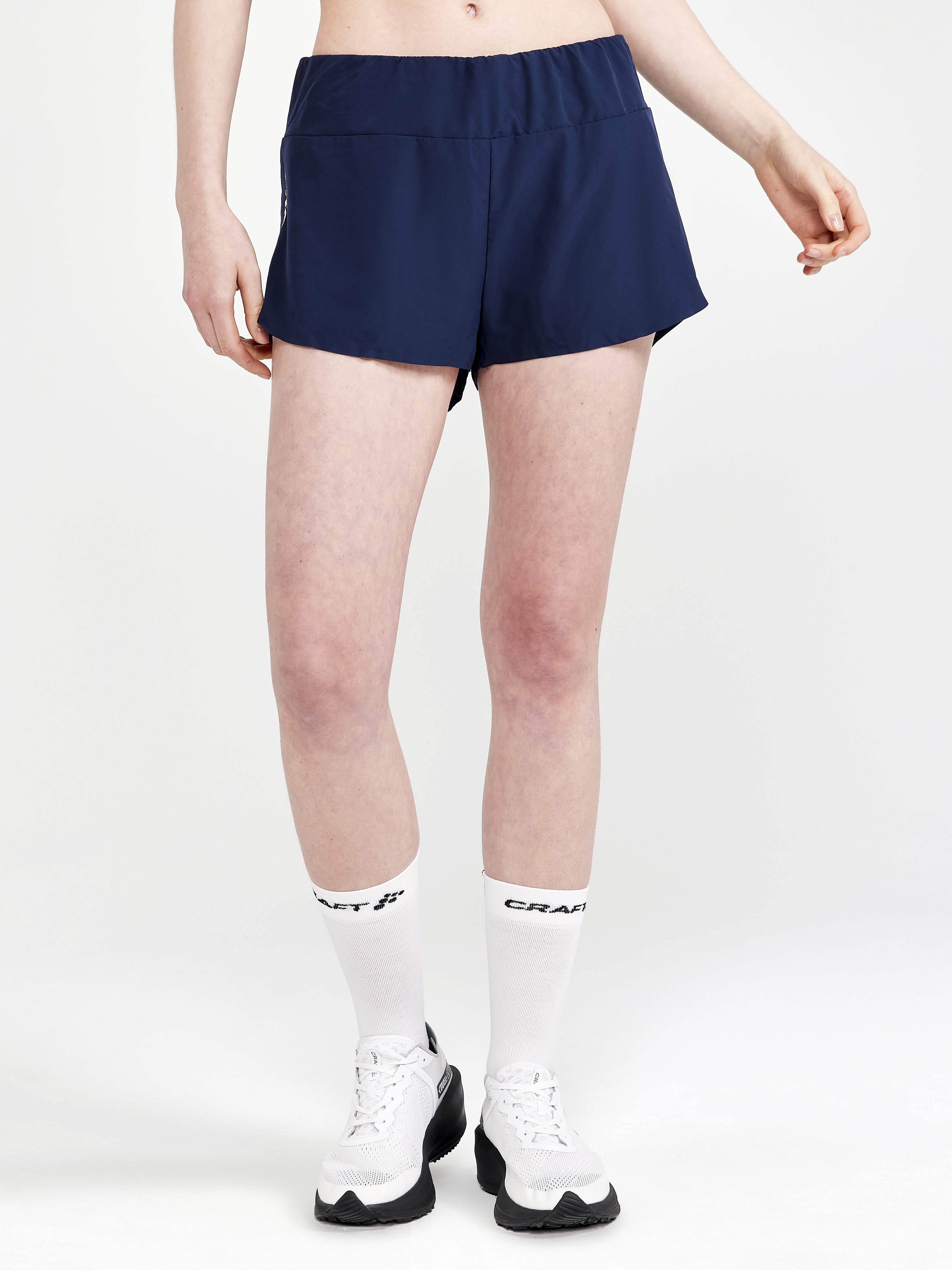ウォーキング・ランニングウェア charbon DAZZLE CAMOUFLAGE RACING SHORTS PRO Dazzle Camo Split Shorts W | Navy blue | Craft Sportswear