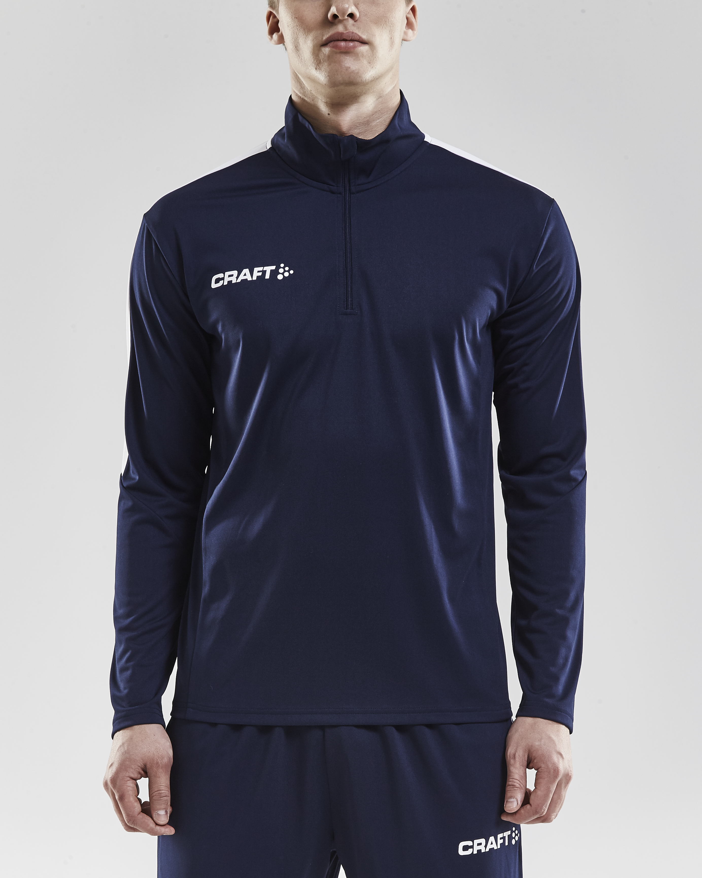 Progress Halfzip LS Tee M | Navy blue | Craft Sportswear