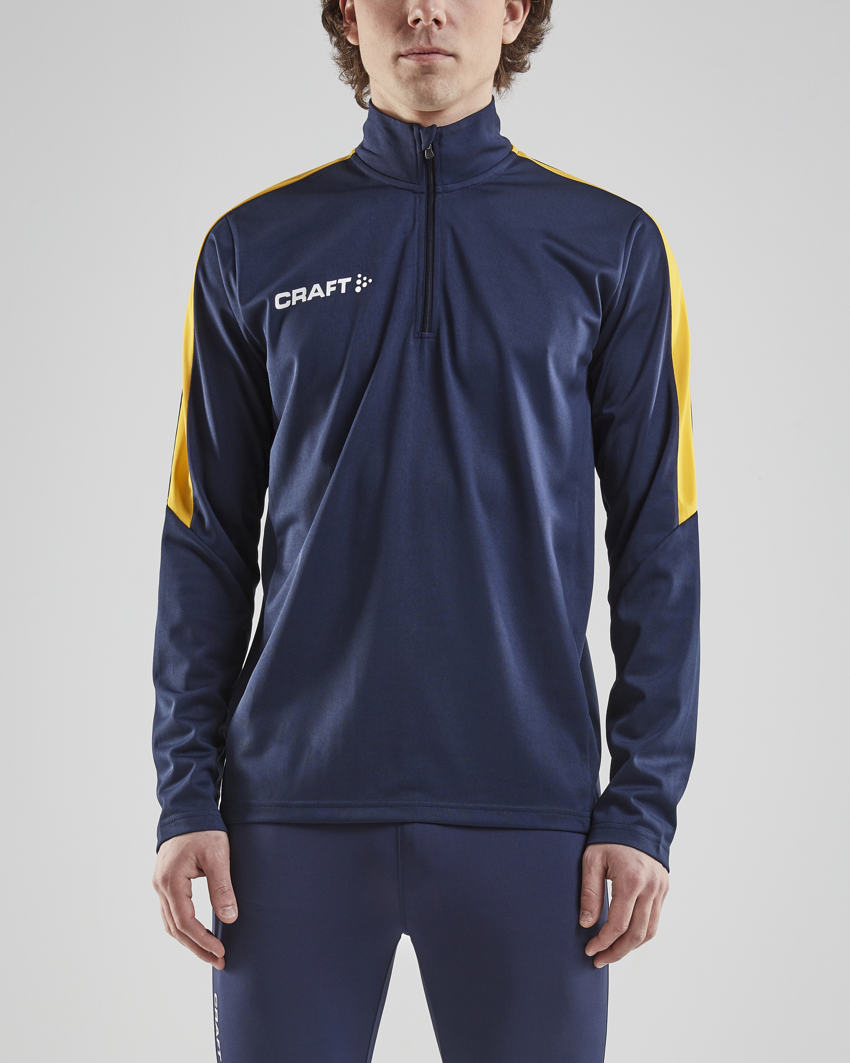 Progress Halfzip LS Tee M | Navy blue | Craft Sportswear