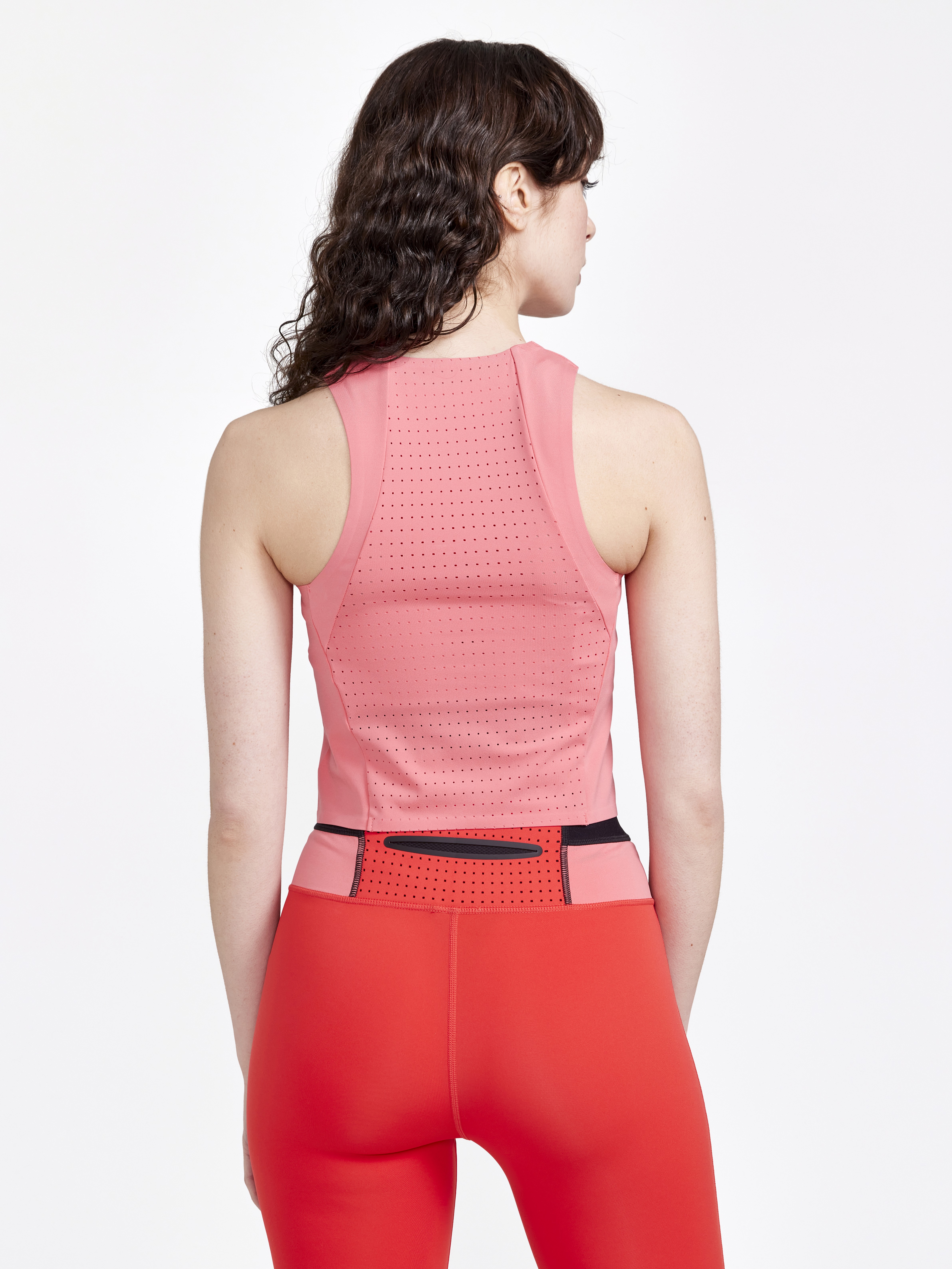 ADV TONE Perforated Tank W | Red | Craft Sportswear