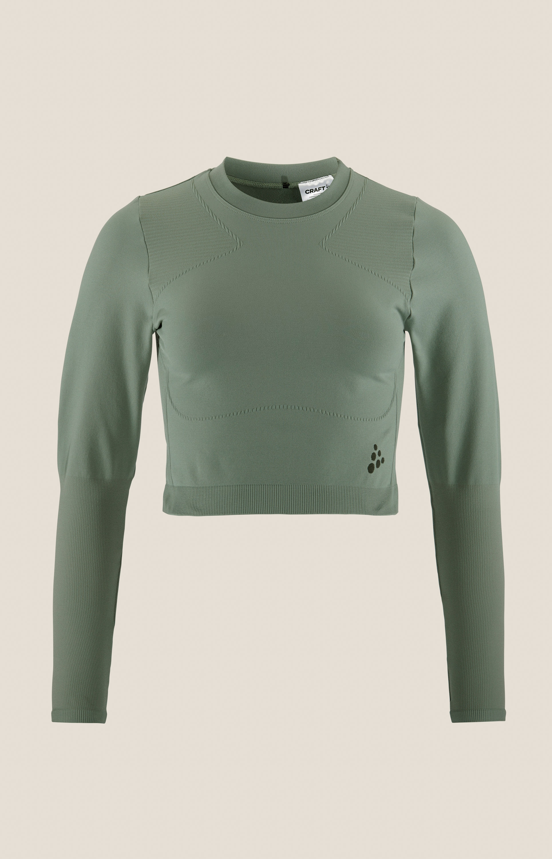 ADV Tone Seamless Cropped Ls Top W | Black | Craft Sportswear