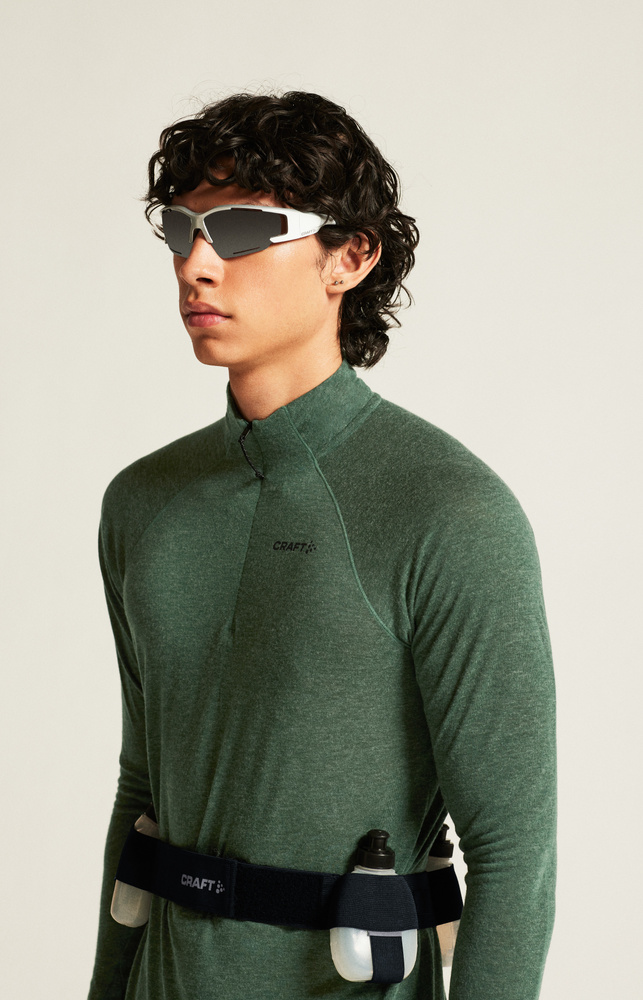 【ANGLAN】25SS★ [AG] Layered Essential Label Half Tee ADV SubZ Wool LS Tee 3 M | Blue | Craft Sportswear