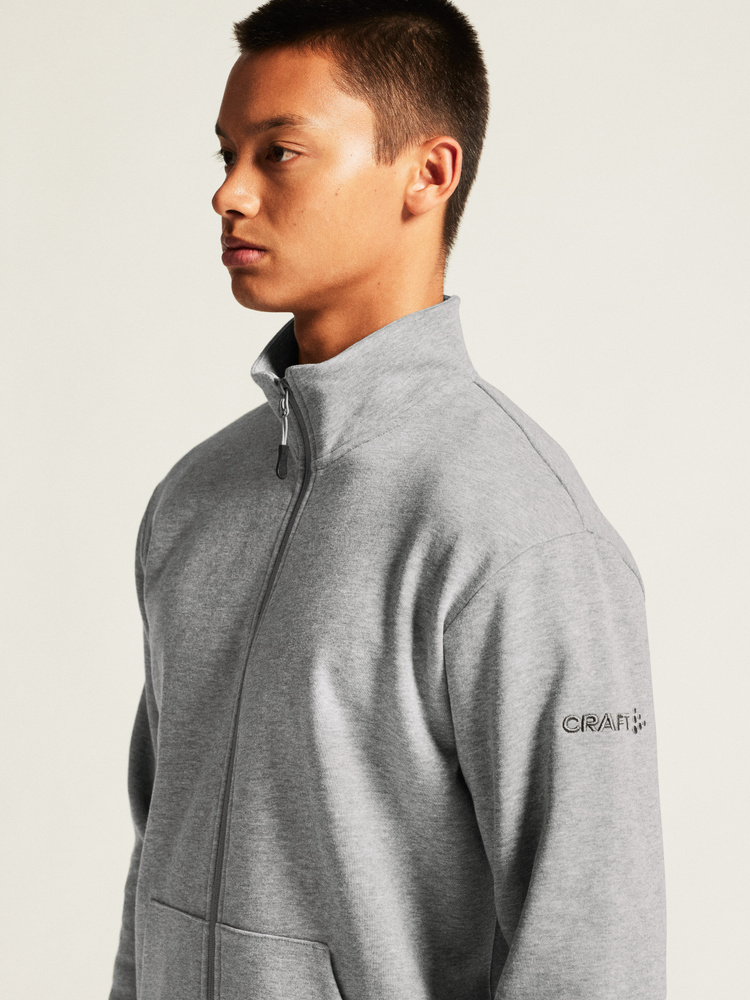 Simply complicated ss25グレー ジップアップ スウェット クォーター ジップ スウェット / RI VS QUARTER ZIP SWEAT