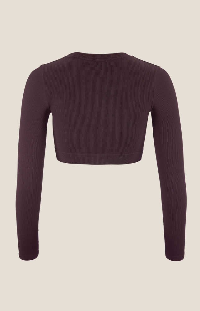 REST&RECREATION★韓国★RAGLAN CROP TOP 4色/追跡あり Ribbed One Shoulder 3/4 Sleeve Crop Top - Yoga Clothing by