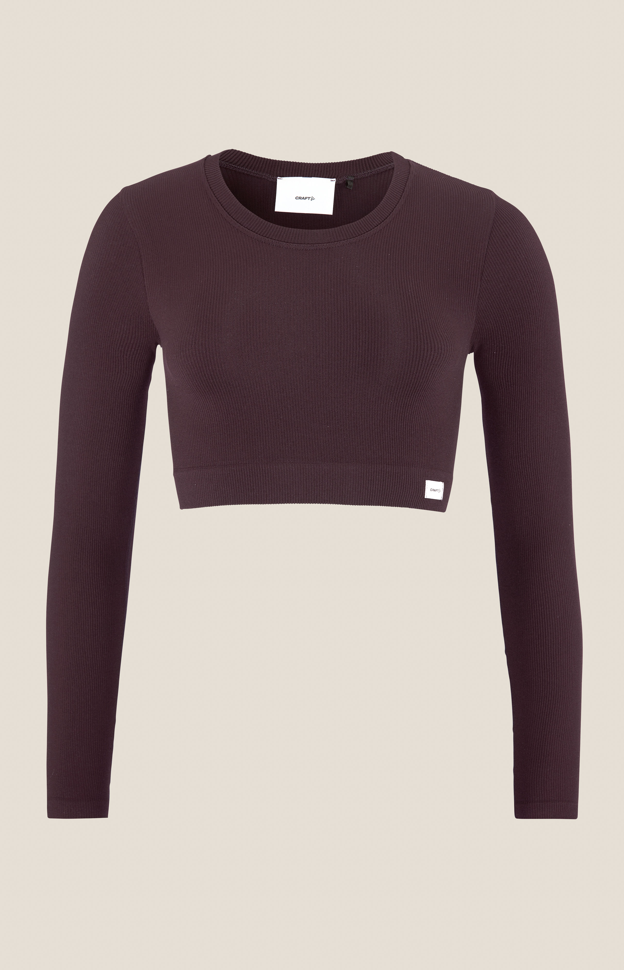 Collective Rib Cropped Ls Top W | Beige | Craft Sportswear