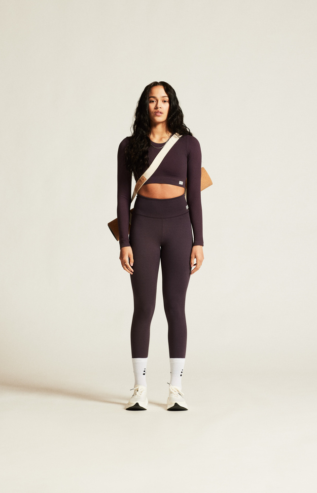 英7” The Techniques Everywhere Everyone  CA19 Camel /00050 Collective 7/8 Tights W | Green | Craft Sportswear