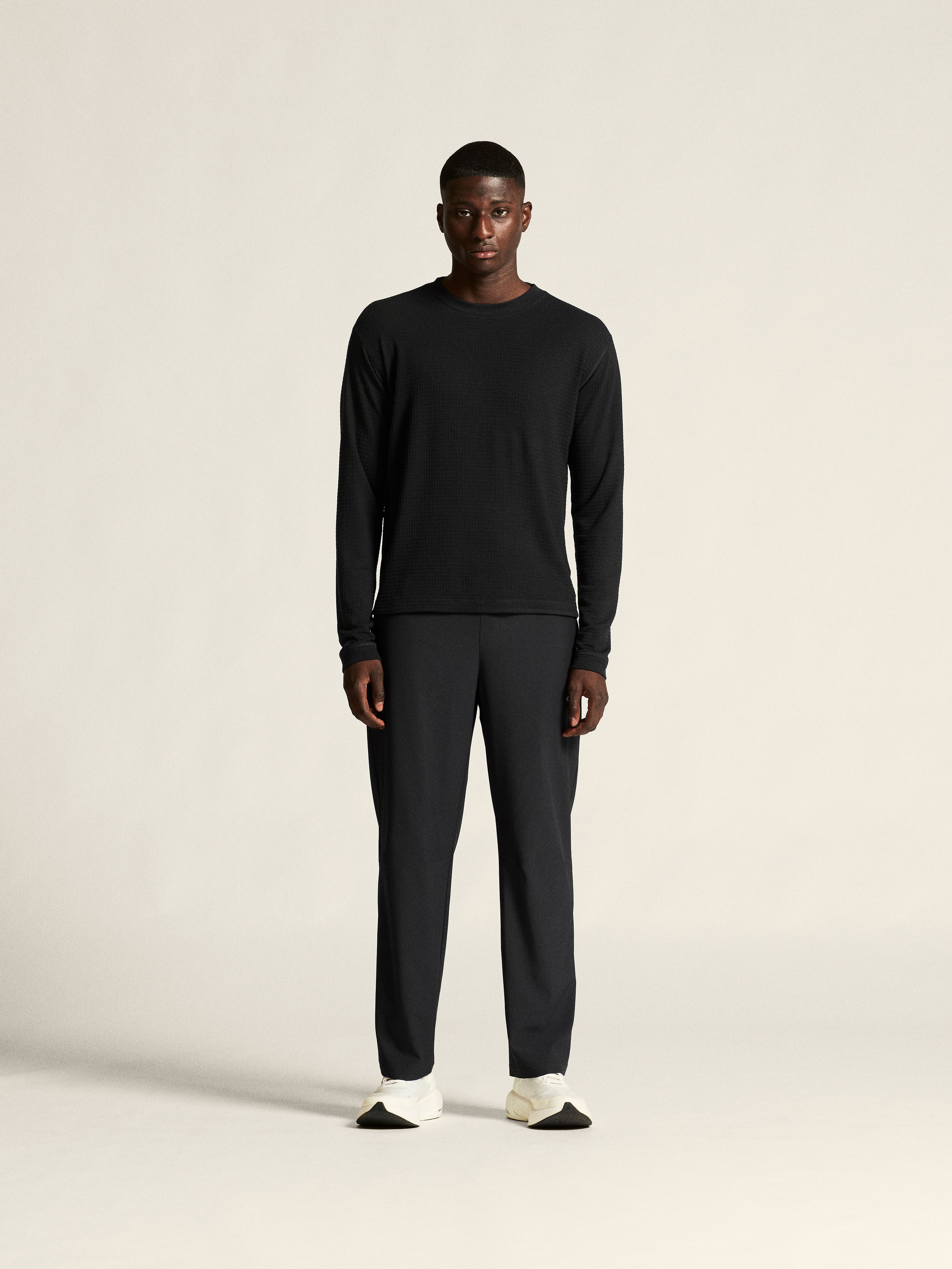 正規品 Waffle ribbon tops Wool Waffle RN M | Black | Craft Sportswear