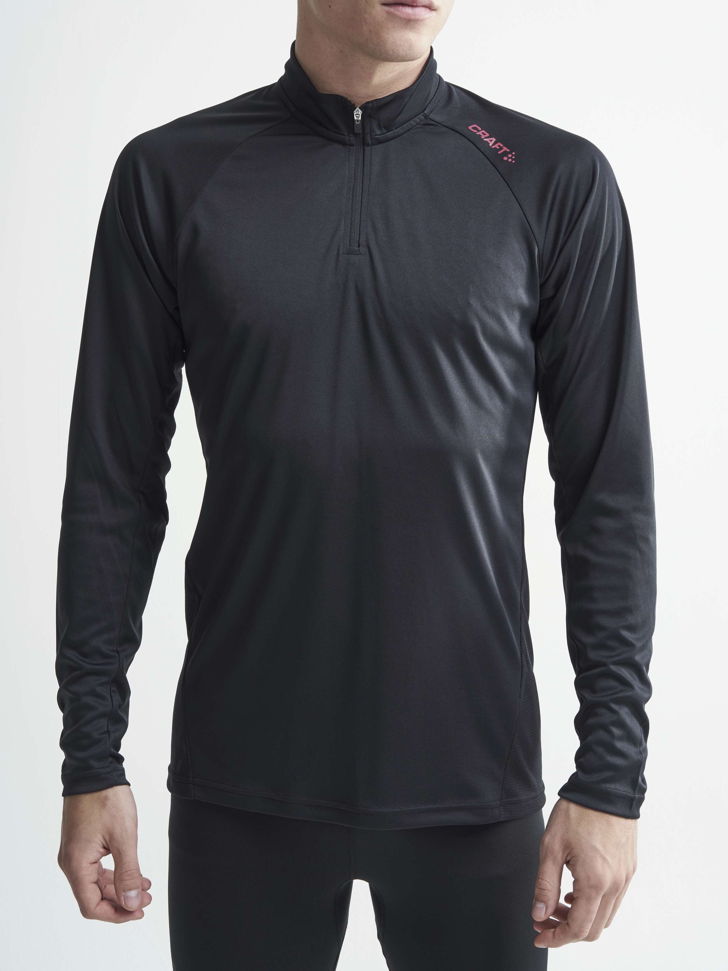 【TFW49】TRAINING HALF ZIP L/S TSHIRT Eaze LS Half Zip Tee M | Black | Craft Sportswear