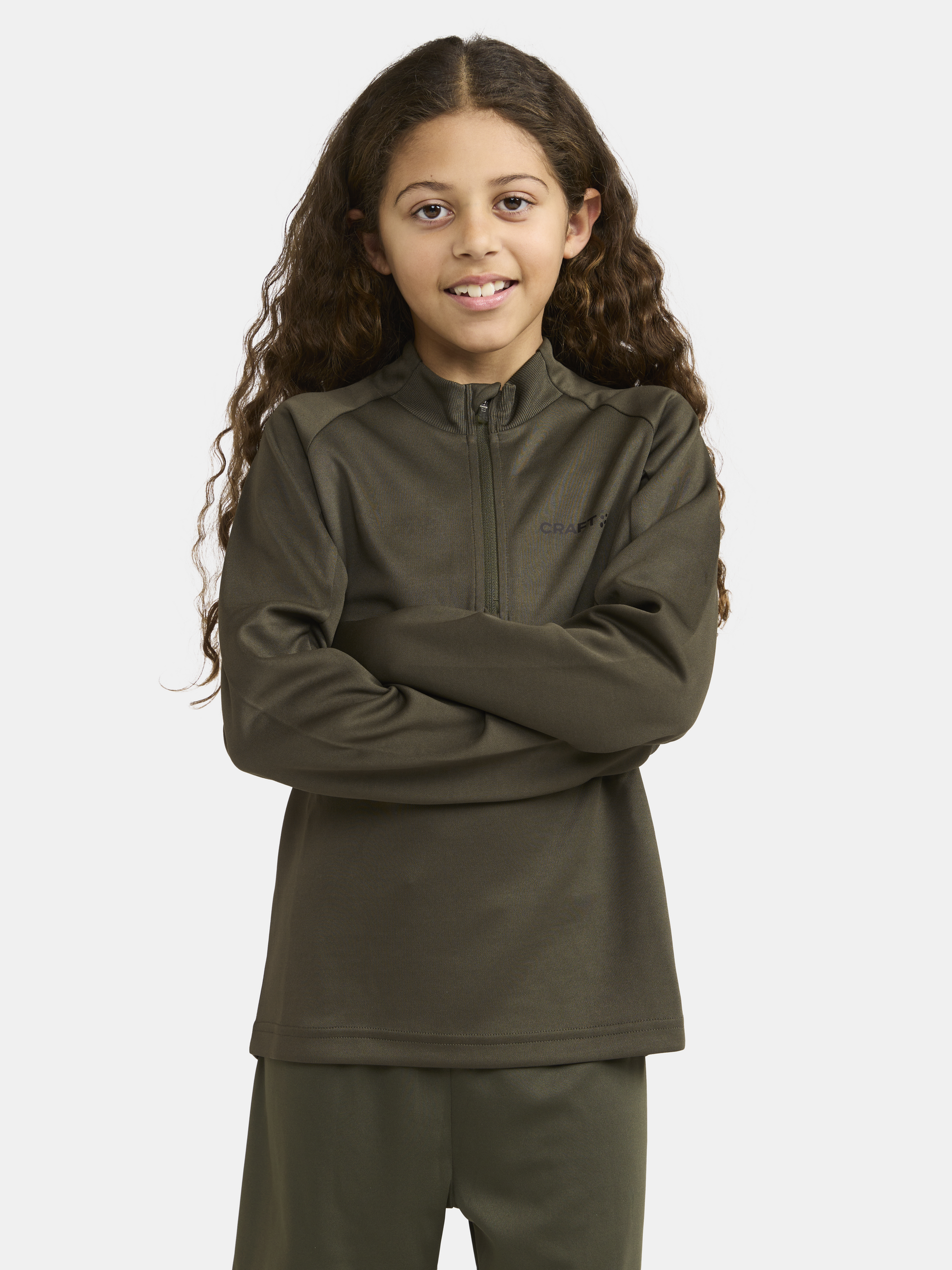 CRAFT - Training Shirt - Junior - 146/152 - Green - Craft Sportswear Evolve Halfzip Jr