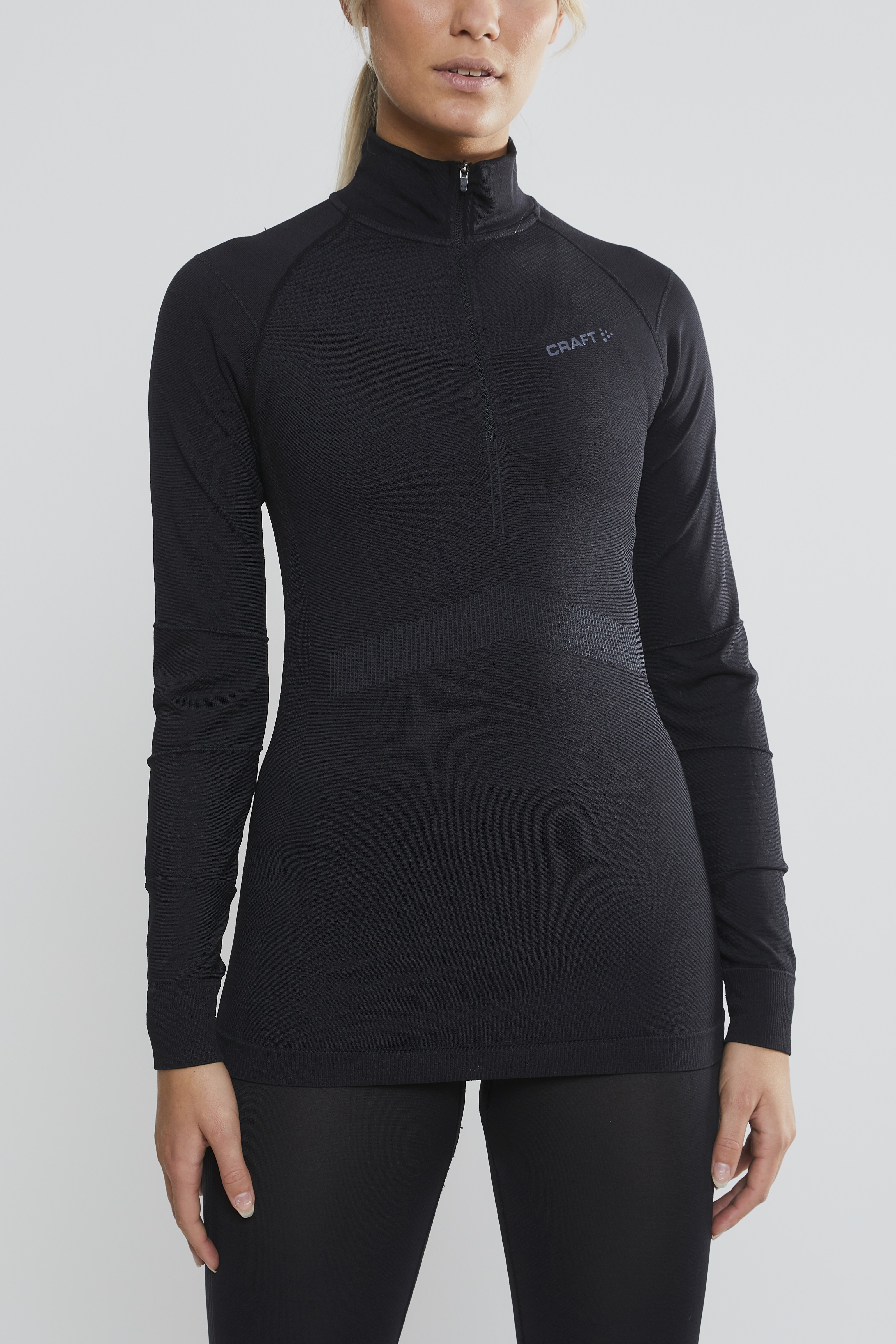 CRAFT - Baselayer Shirt - Female - L - Black - Craft Sportswear Active Intensity Zip W