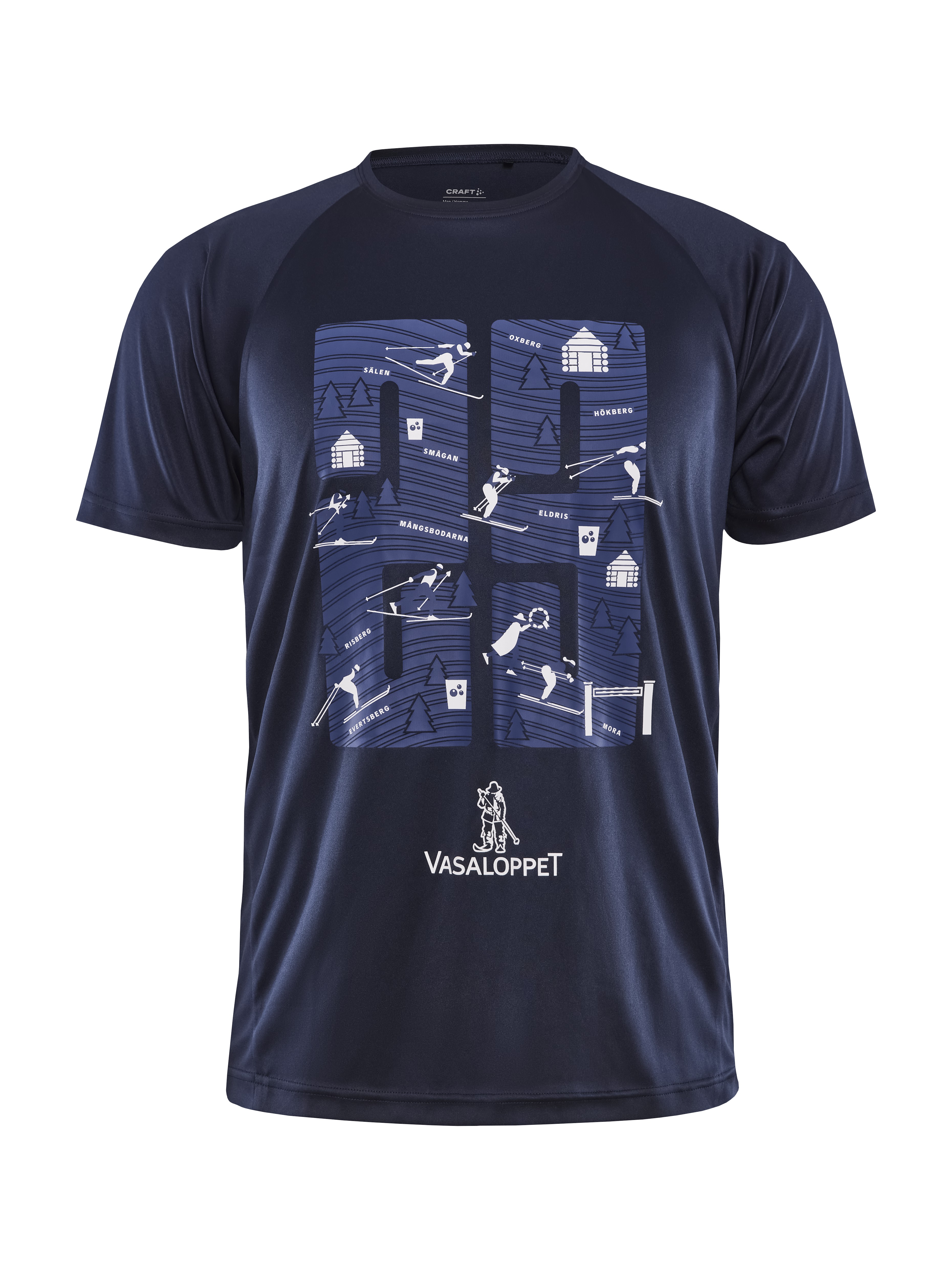 CRAFT - Ski Sweater - Male - L - Navy blue - Craft Sportswear Vasaloppet Function Tee M
