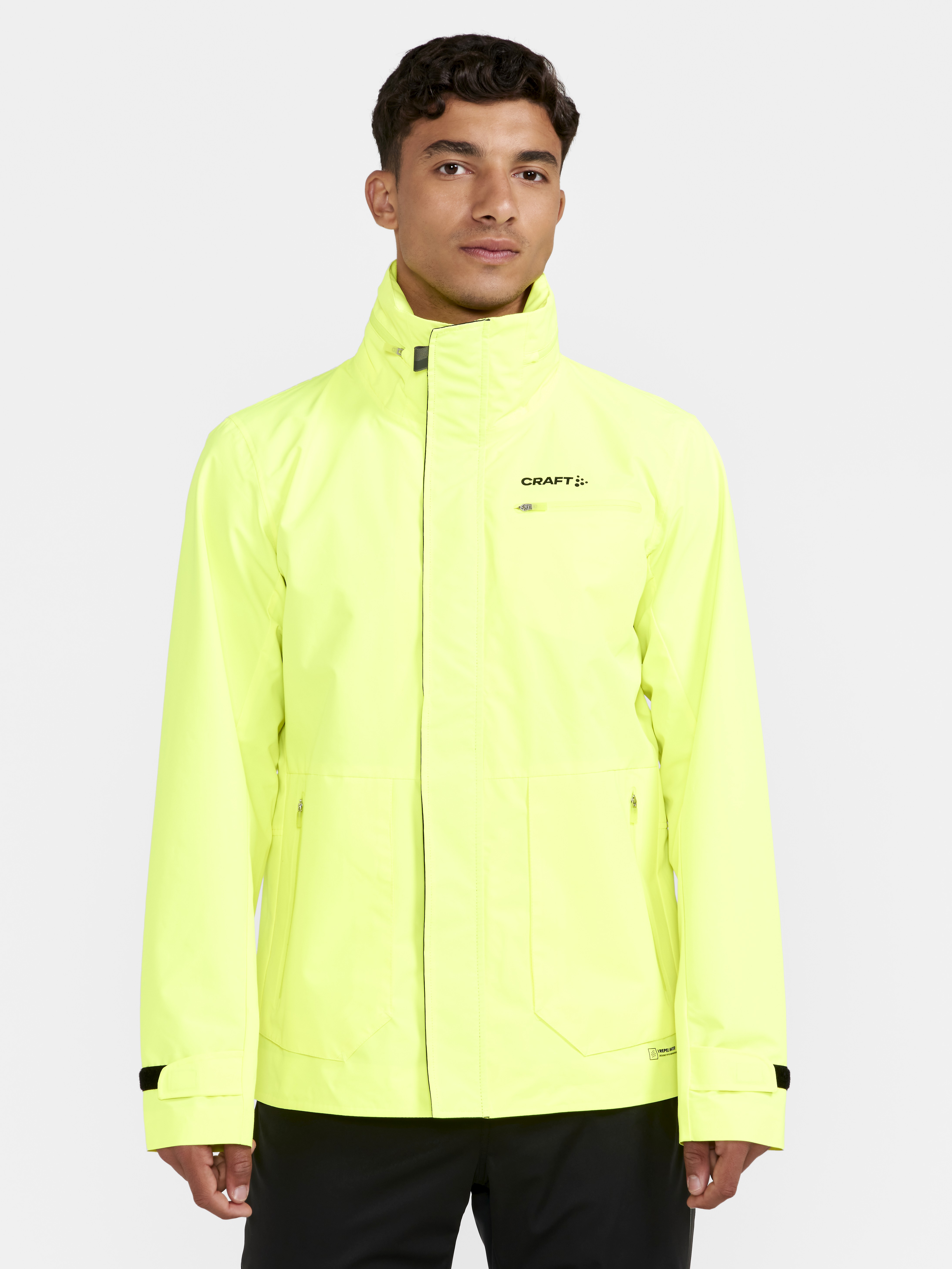 CRAFT - Cycling Jacket - Male - S - Yellow - Craft Sportswear ADV Bike Ride Hydro Jacket M