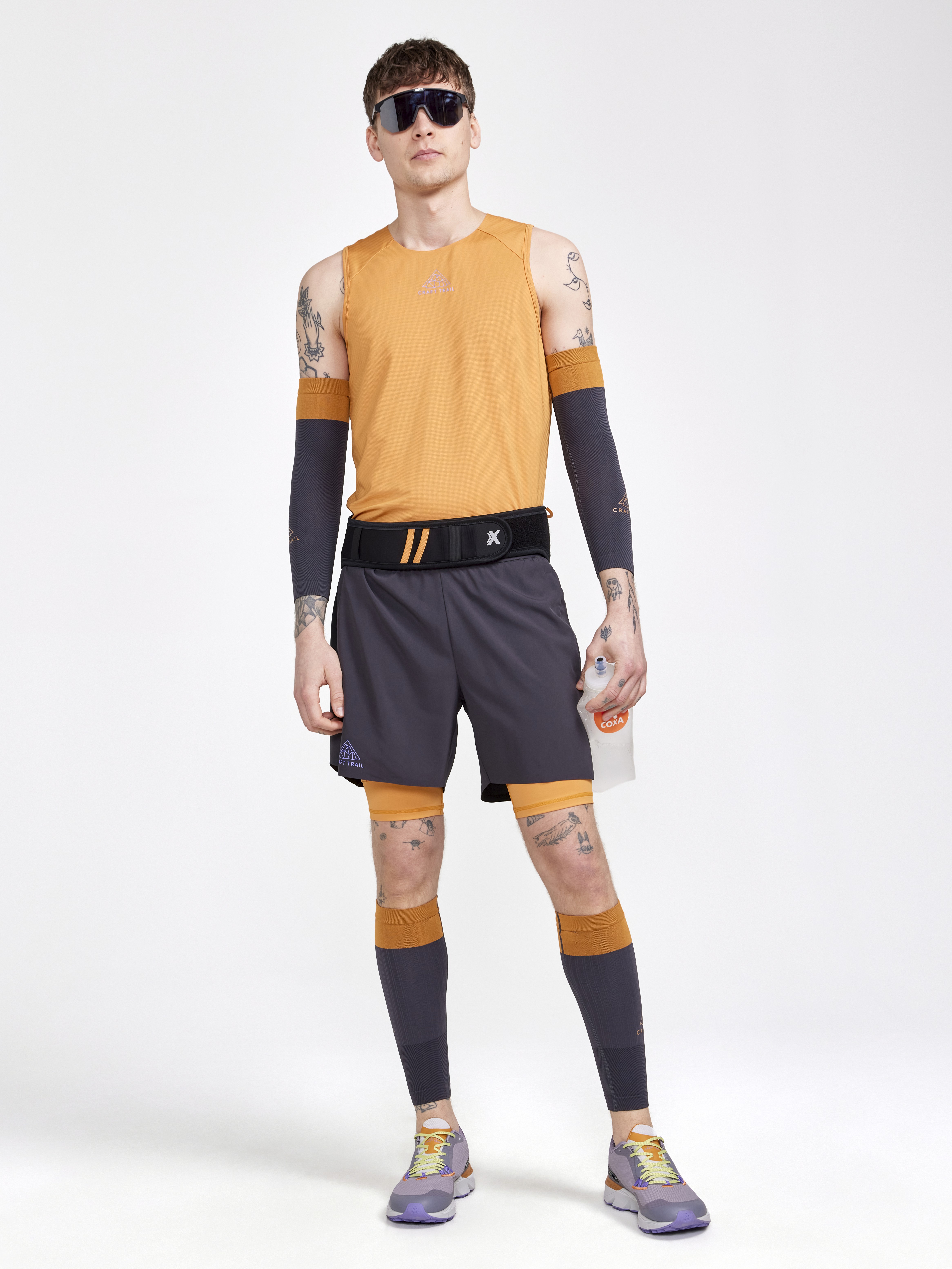 CRAFT - Running Shorts - Male - XL - Grey - Craft Sportswear PRO Trail 2in1 Shorts M