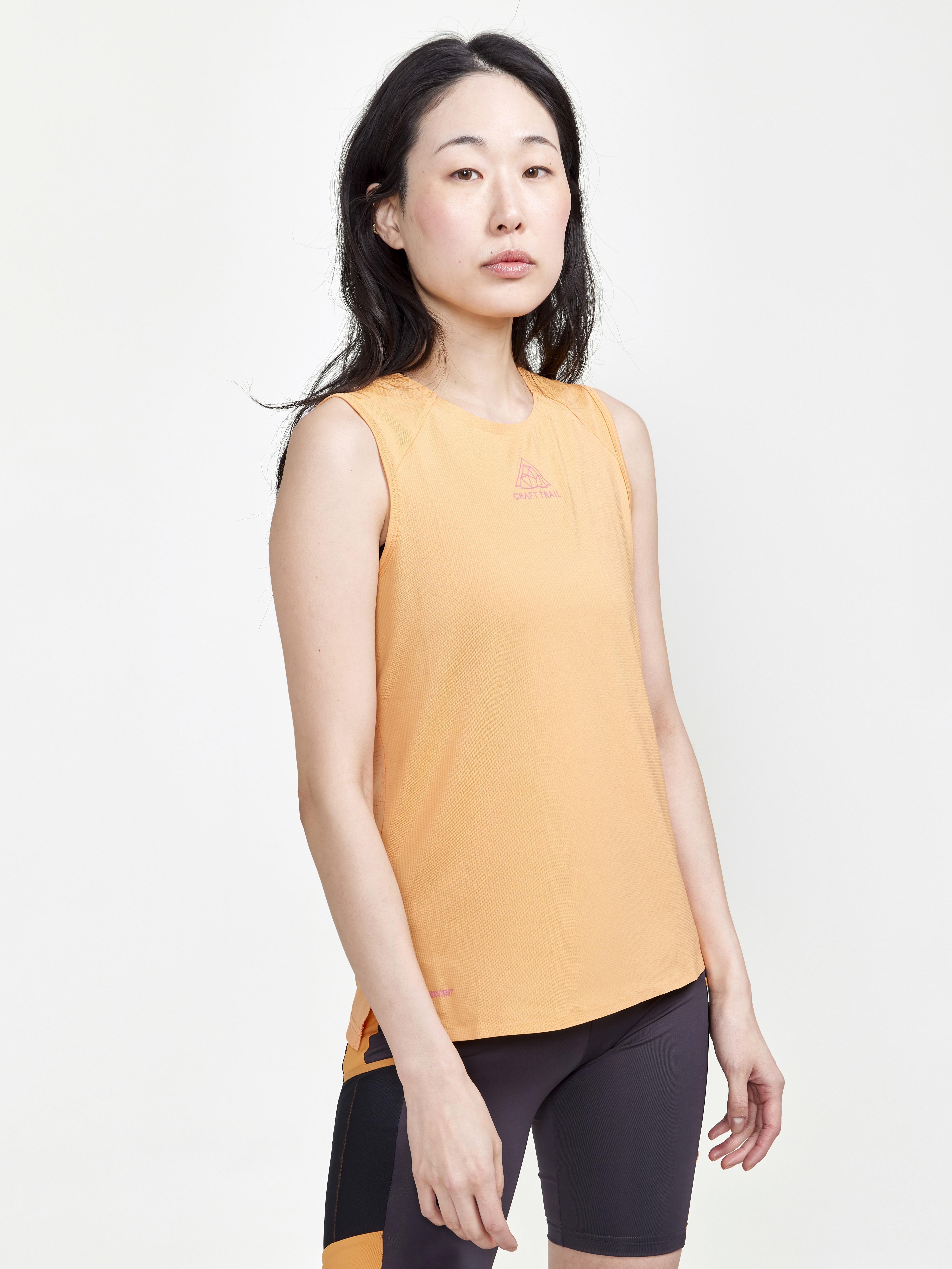 CRAFT - Running Tank Top - Female - XS - Orange - Craft Sportswear PRO Trail Singlet W