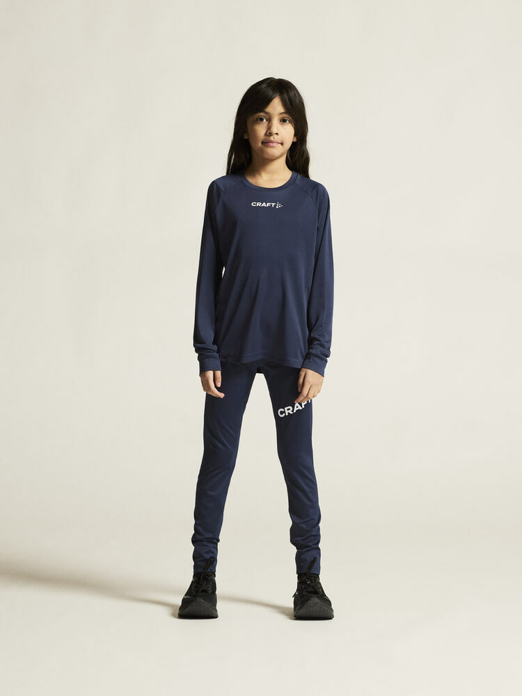 CRAFT - T-shirt - Junior - 134/140 - Navy blue - Craft Sportswear Rush 2.0 LS Tee JR