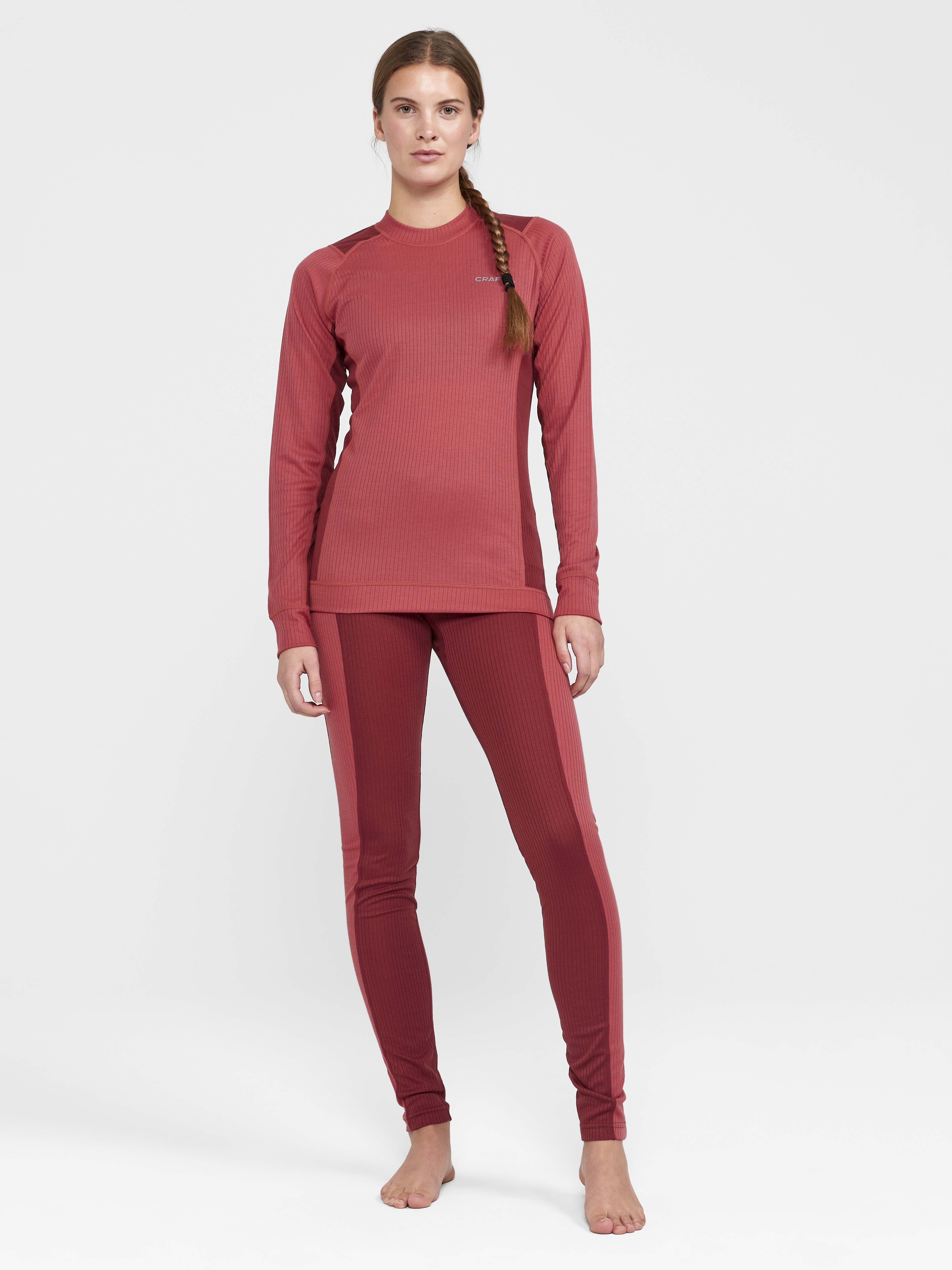 CRAFT - Baselayer Set - Female - M - Red - Craft Sportswear CORE Dry Baselayer Set W