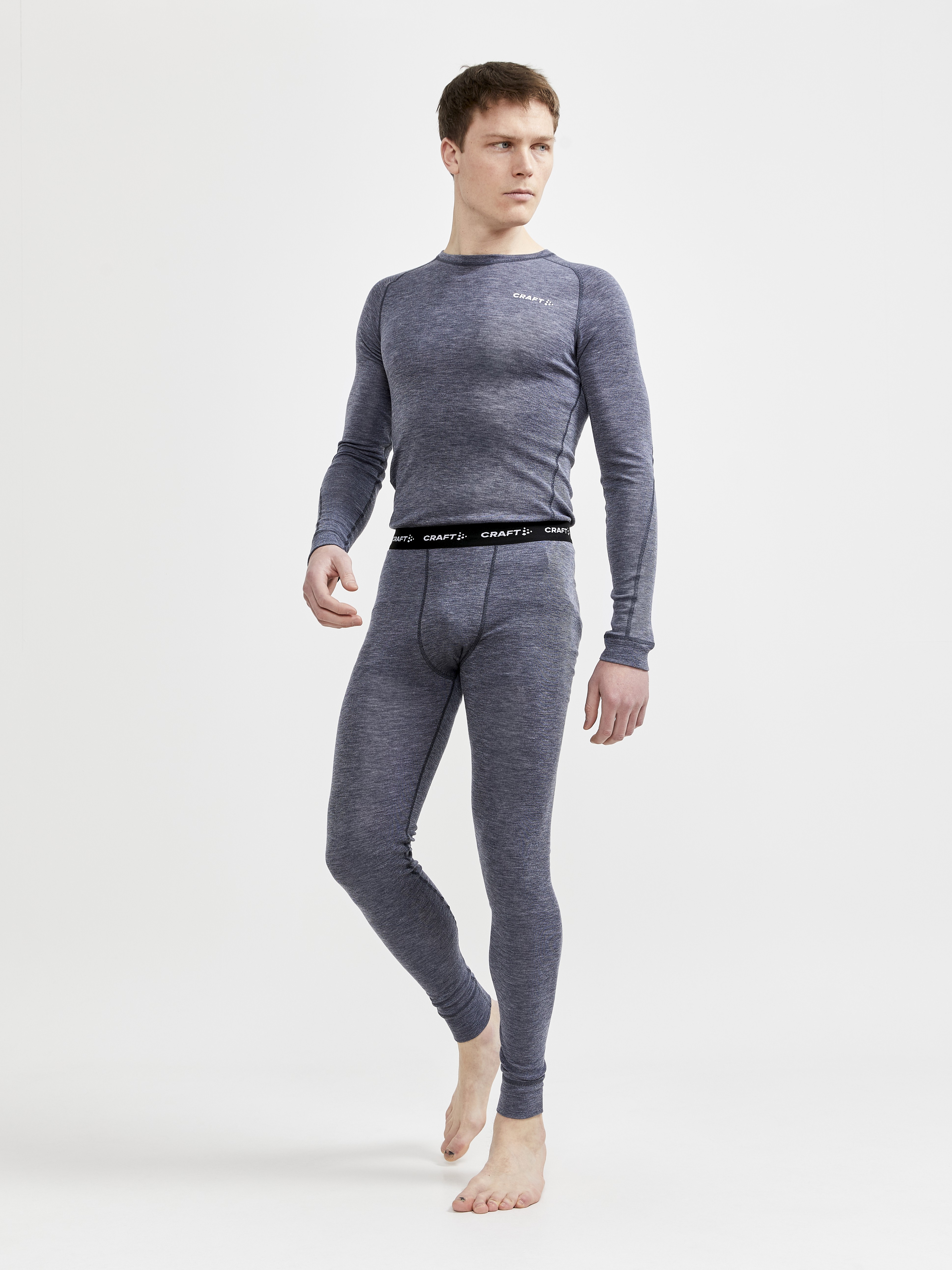 CRAFT - Basislaag set - Heren - S - Marineblauw - CORE Wool Merino Set M